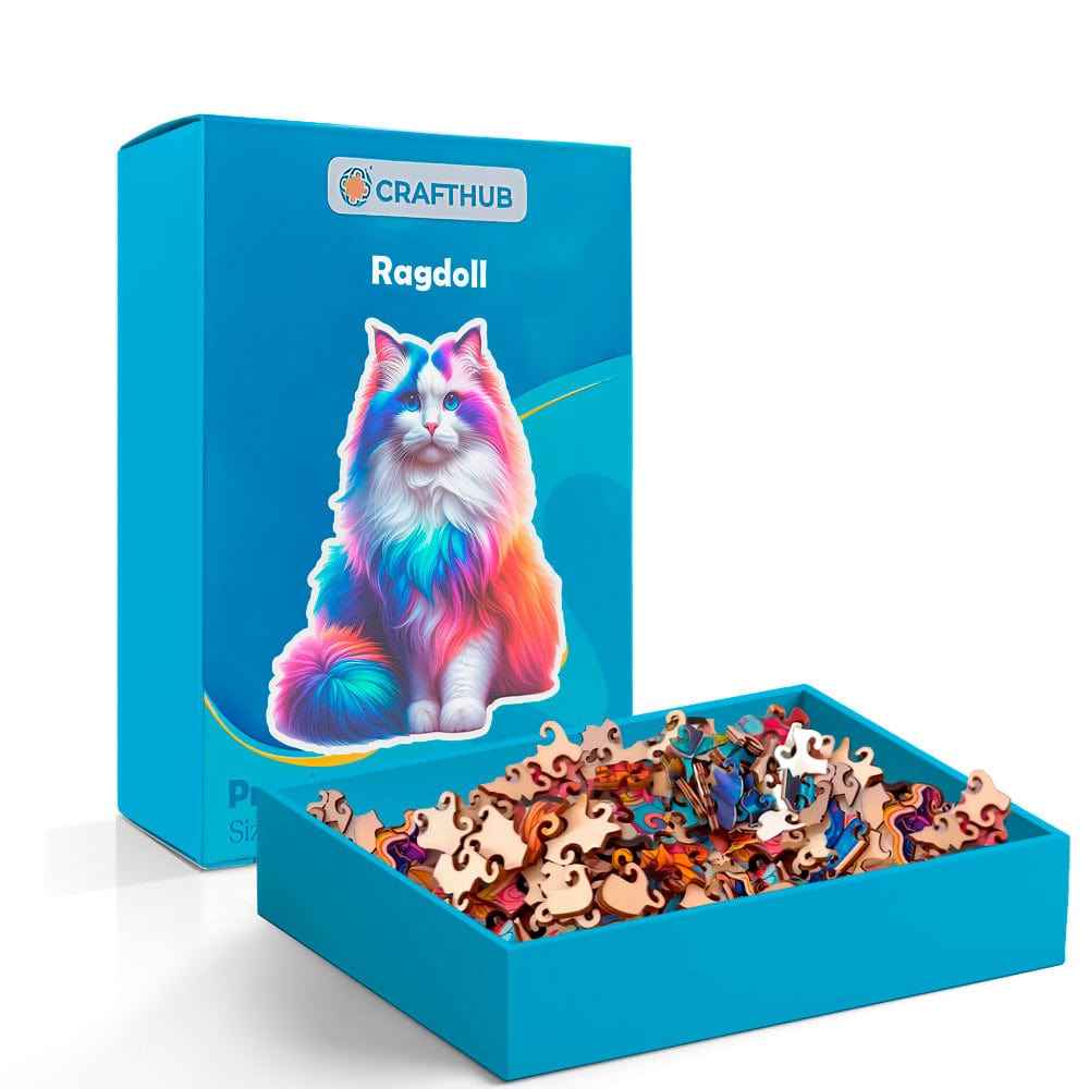 Animal Jigsaw Puzzle > Wooden Jigsaw Puzzle > Jigsaw Puzzle Ragdoll Cat - Jigsaw Puzzle