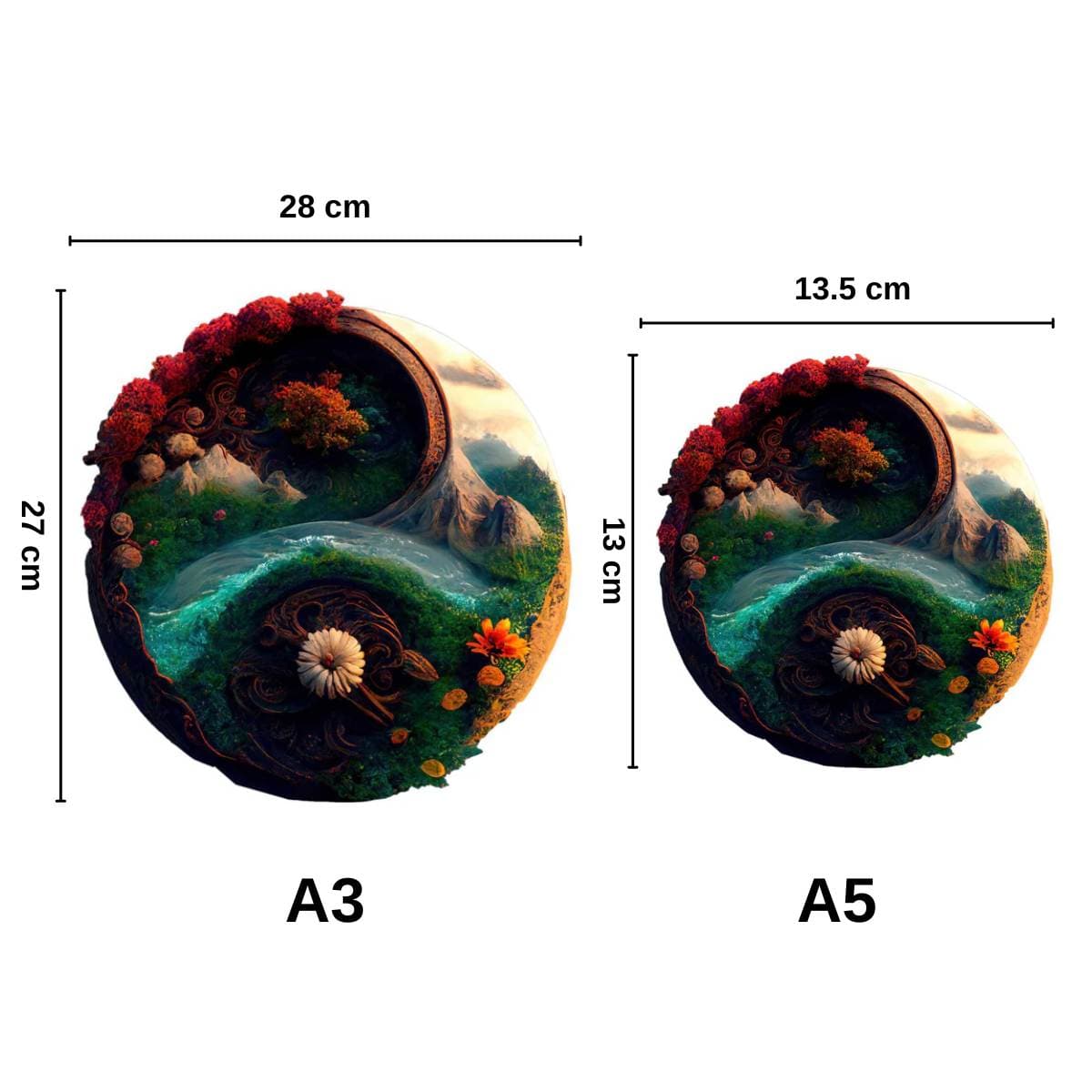 Majestätische Natur Yin Yang - Holzpuzzle