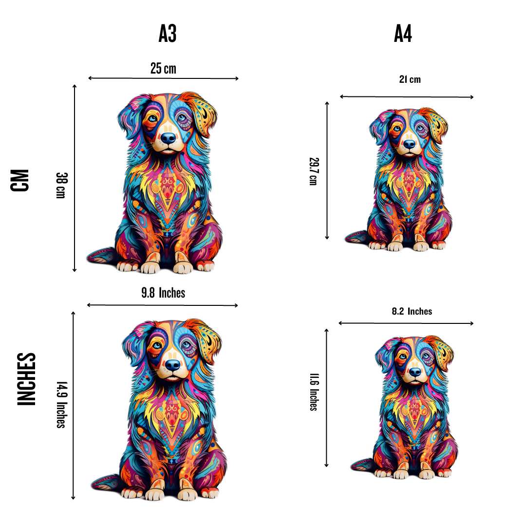 Australian Shepherd Hund - Puzzel