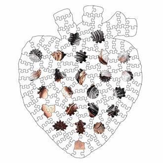 Mechanisches Herz - Holzpuzzle