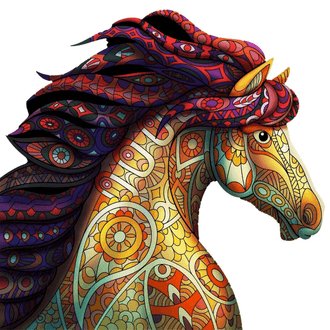 Wisdom Horse - Wooden Jigsaw Puzzle - PuzzlesUp