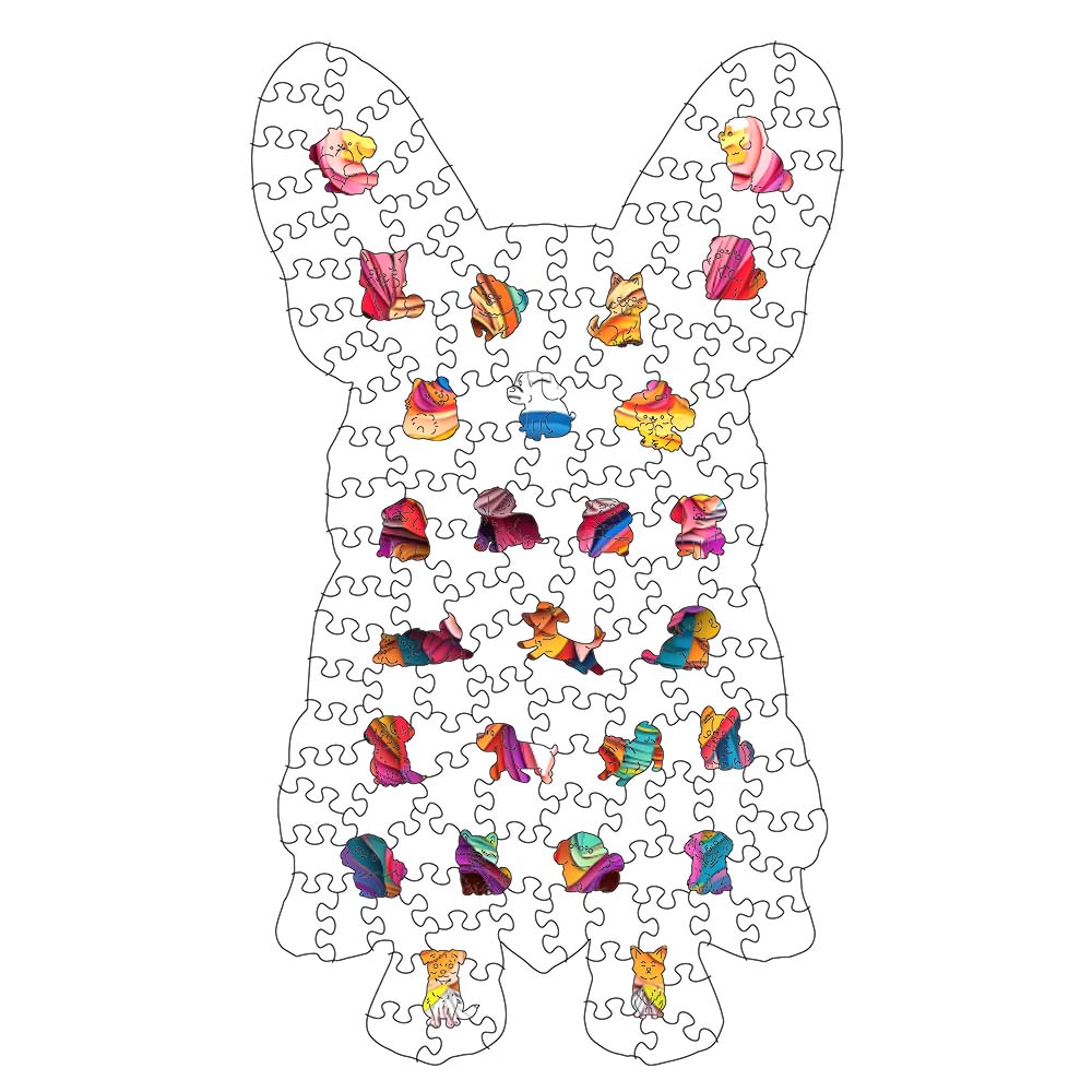 Corgi-Hund – Holzpuzzle