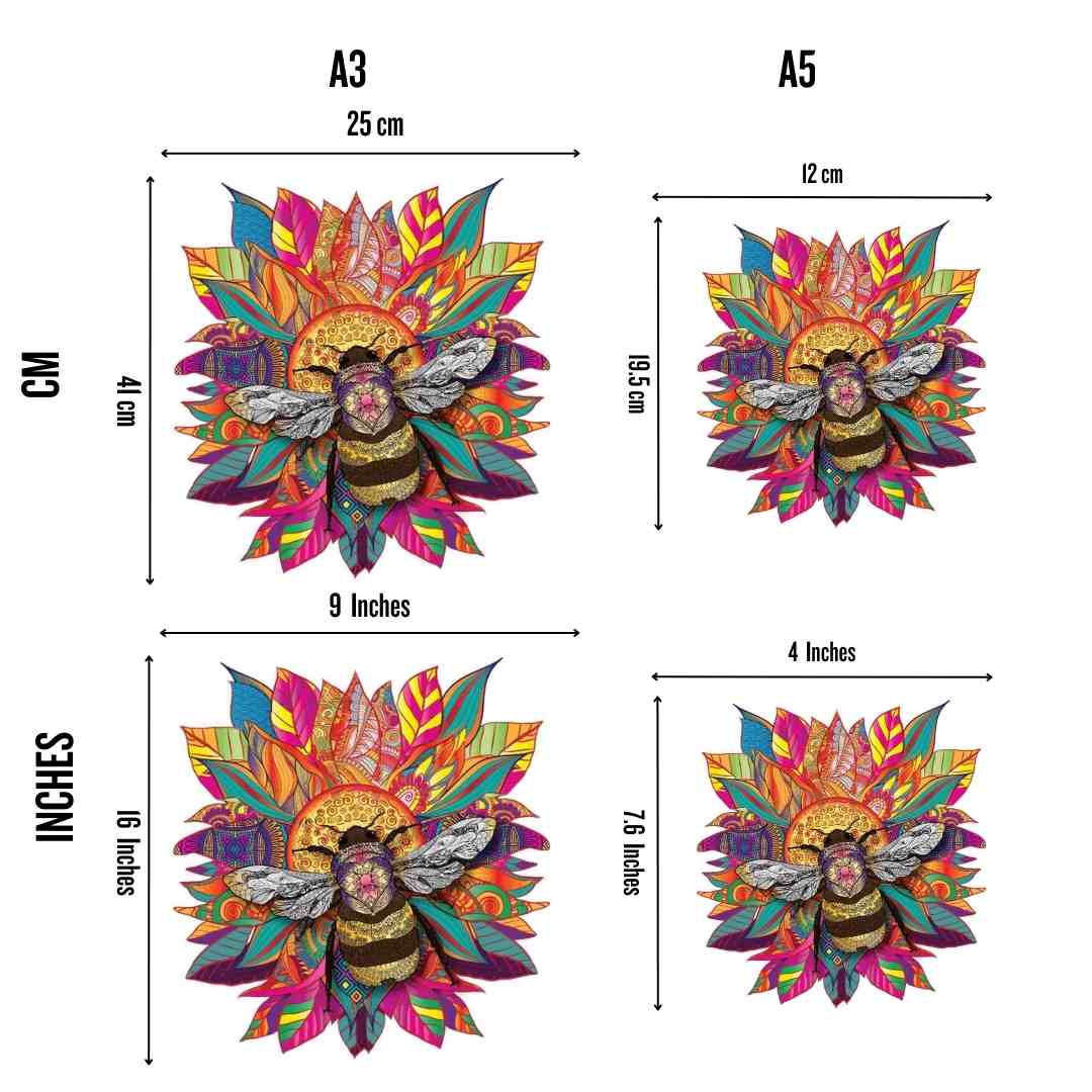 Blumenbiene – Holzpuzzle