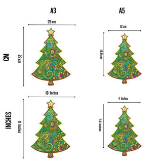 Weihnachtsbaum - Holzpuzzle