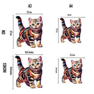Animal Jigsaw Puzzle > Wooden Jigsaw Puzzle > Jigsaw Puzzle American Shorthair Cat - Jigsaw Puzzle