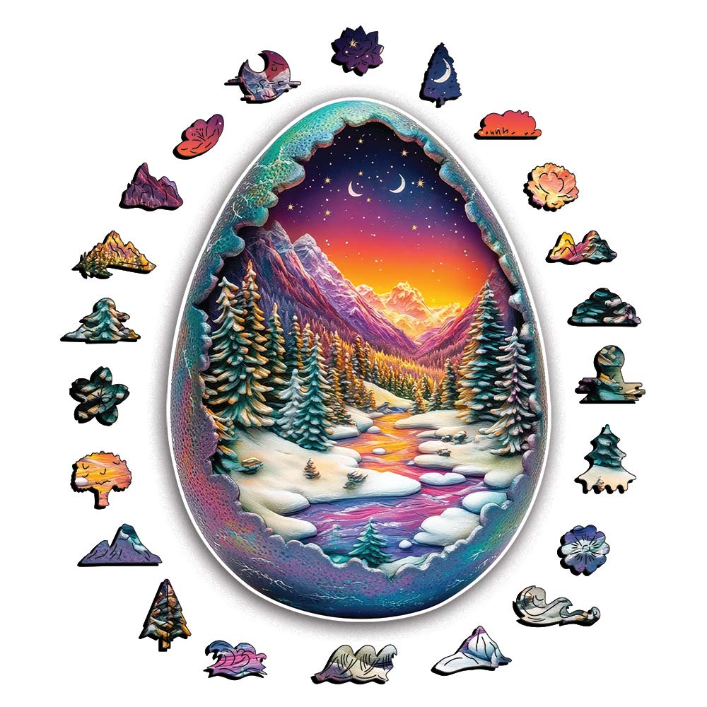 Winterei – Holzpuzzle