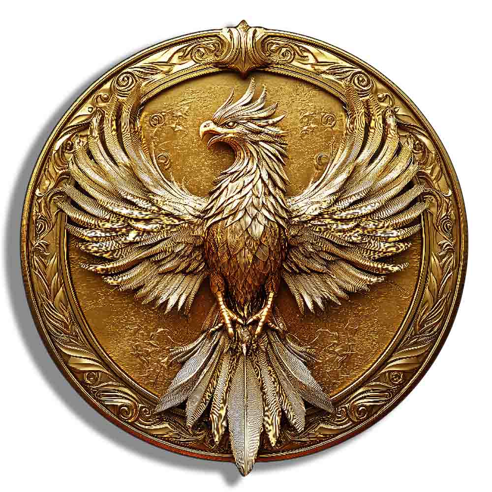 Goldener Phönix – Holzpuzzle