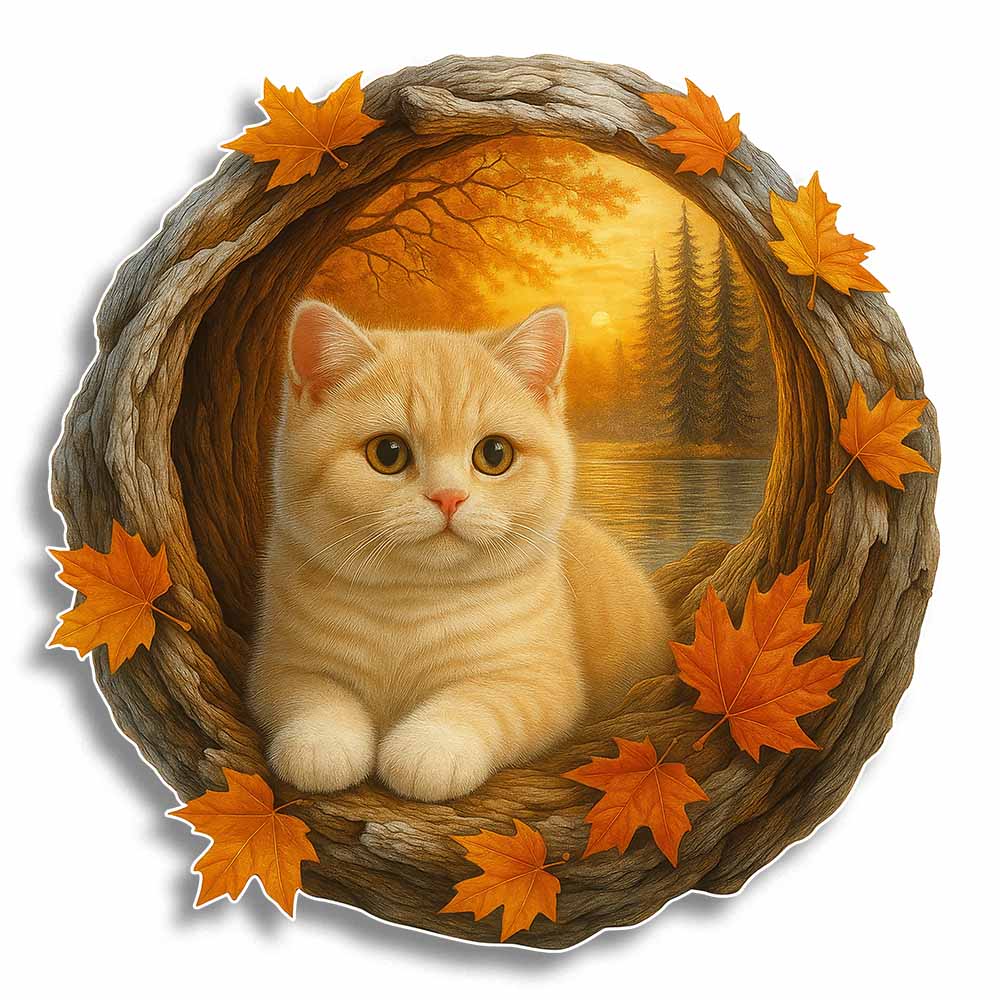 Kätzchen im Herbst – Holzpuzzle