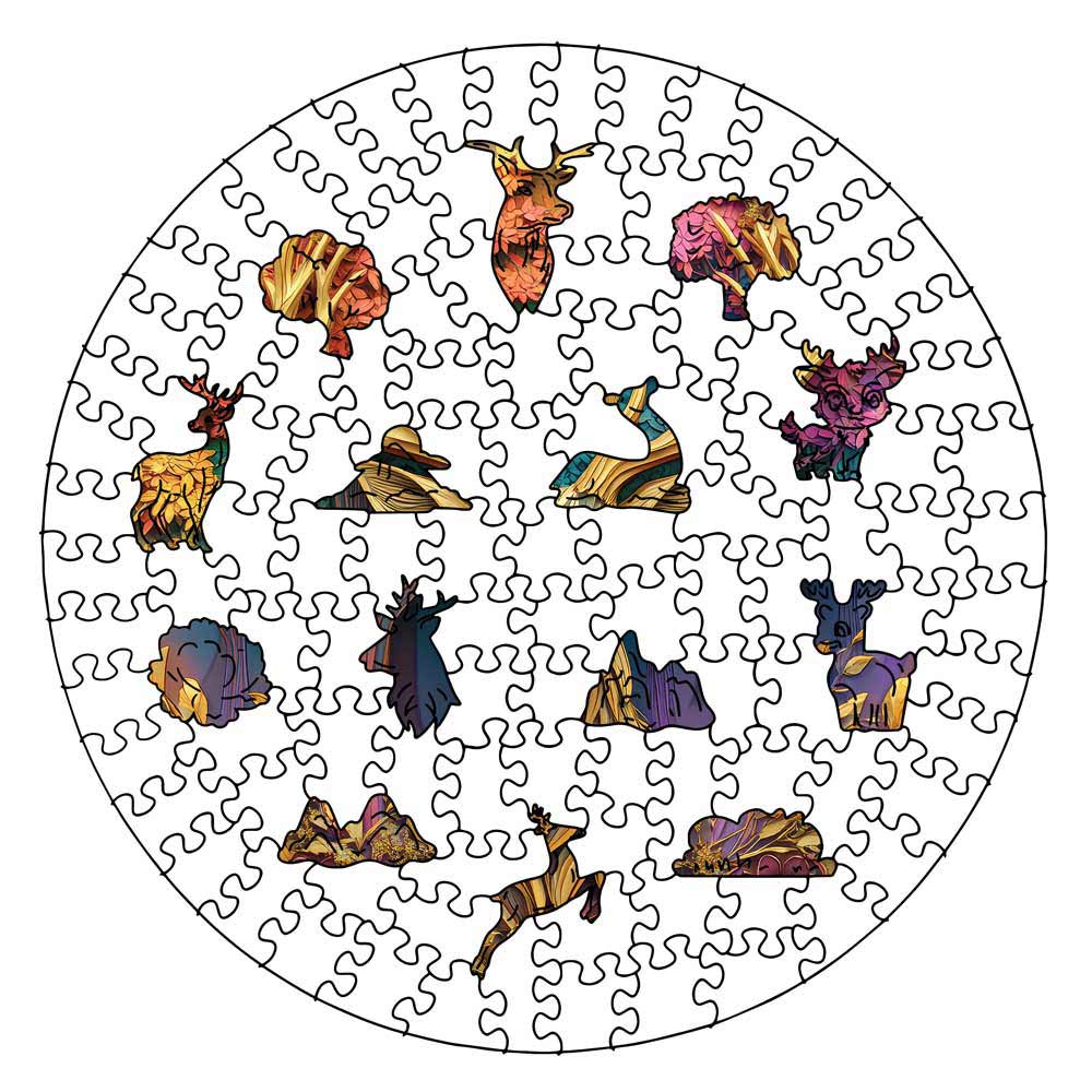 Majestätischer Hirsch - Holzpuzzle