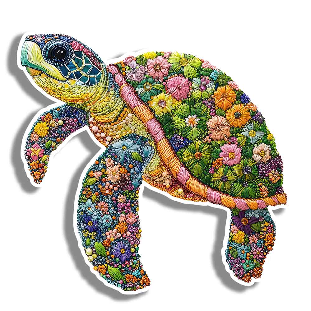 Häkel-Schildkröte – Holzpuzzle