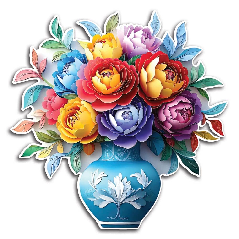 Blühende Vase – Holzpuzzle