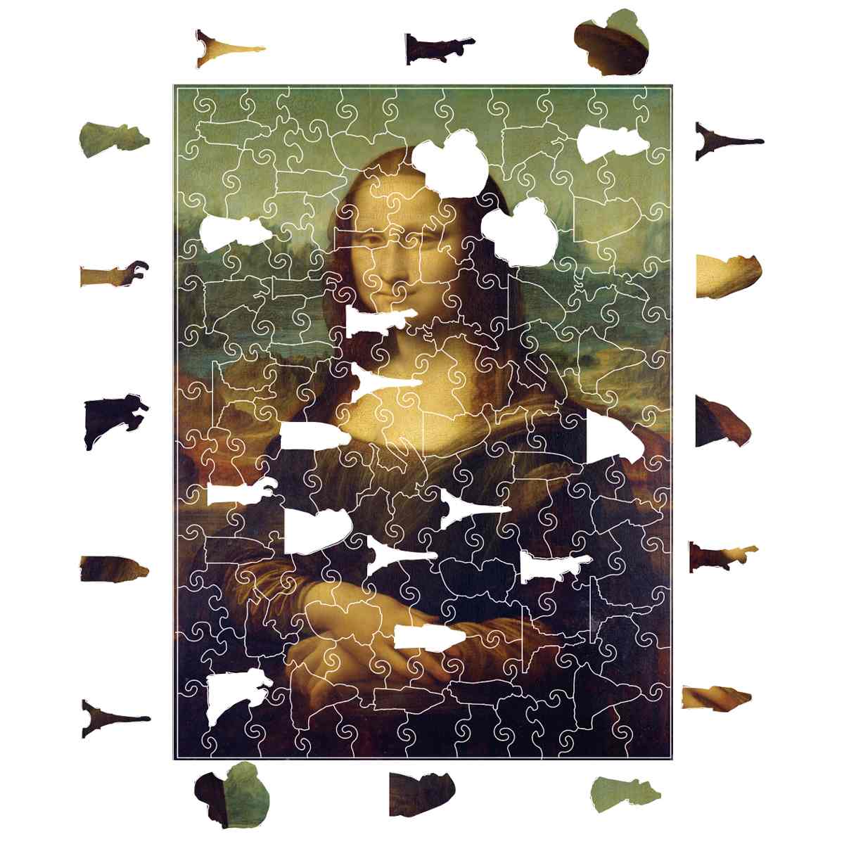 Mona Lisa - Holzpuzzle