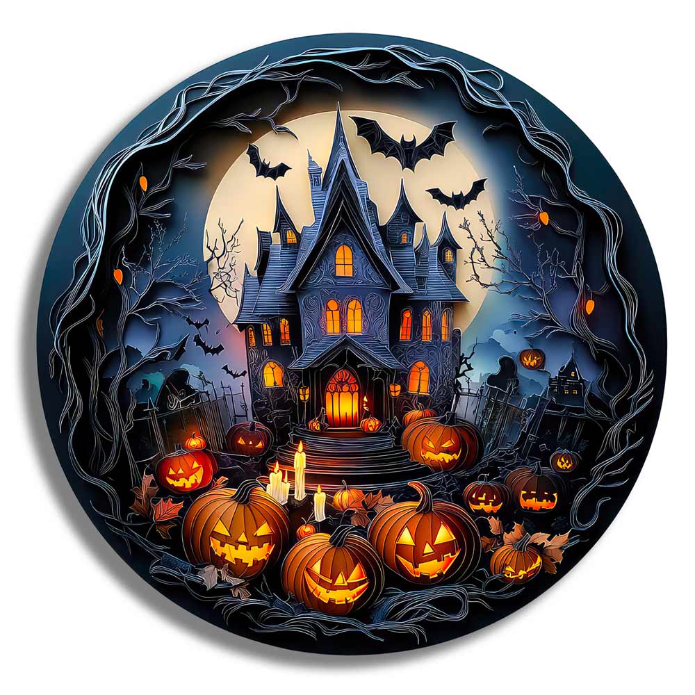 Halloween Schloss - Holzpuzzle