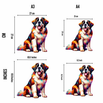 Animal Jigsaw Puzzle > Wooden Jigsaw Puzzle > Jigsaw Puzzle Saint Bernard Dog - Jigsaw Puzzle